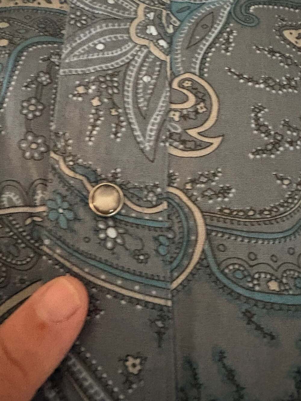 Roper Men's 2XL Paisley Print Western Pearl Snap Button Shirt Cowboy Rodeo - Picture 4 of 6